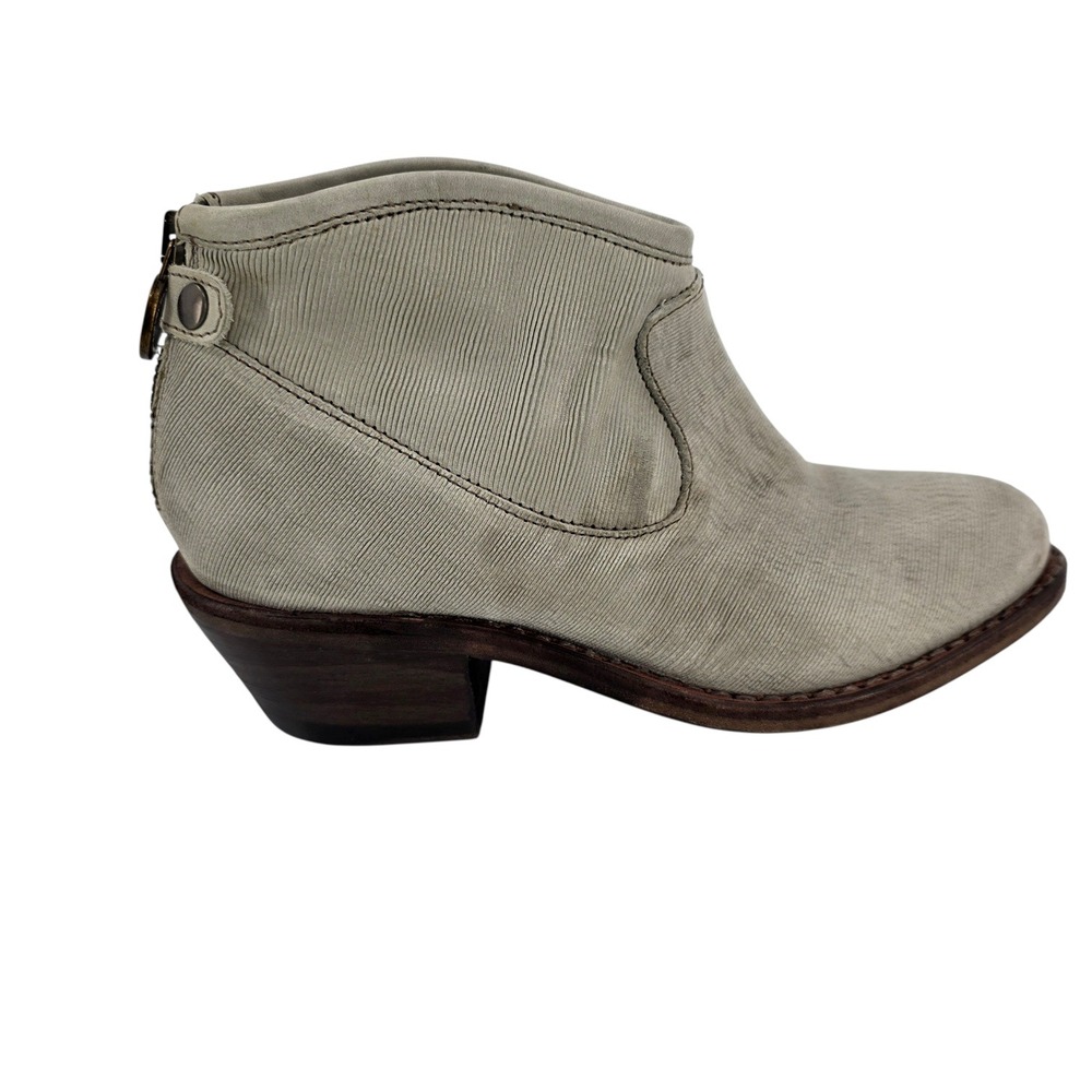 Fiorentini + Baker Womens 36 Cream Textured Leather Ankle Boots - Picture 2 of 15